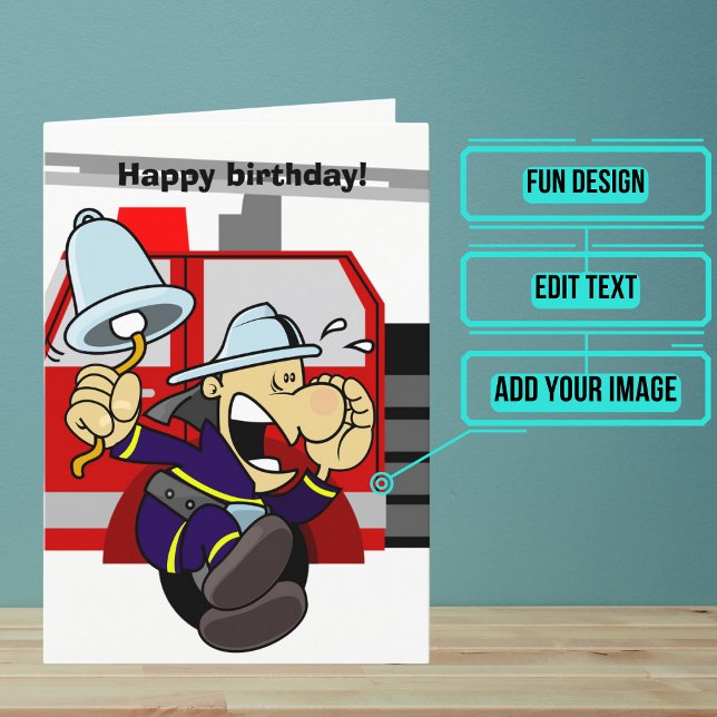 Carte Anniversaire du pompier (This lovely card is specifically for the firefighter in your life.)
