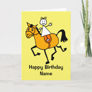 Cartes Dessin De Cheval D Anniversaire Zazzle Fr