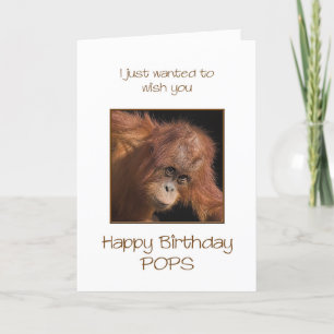 Carte Anniversaire Du Pop, Orang Utan