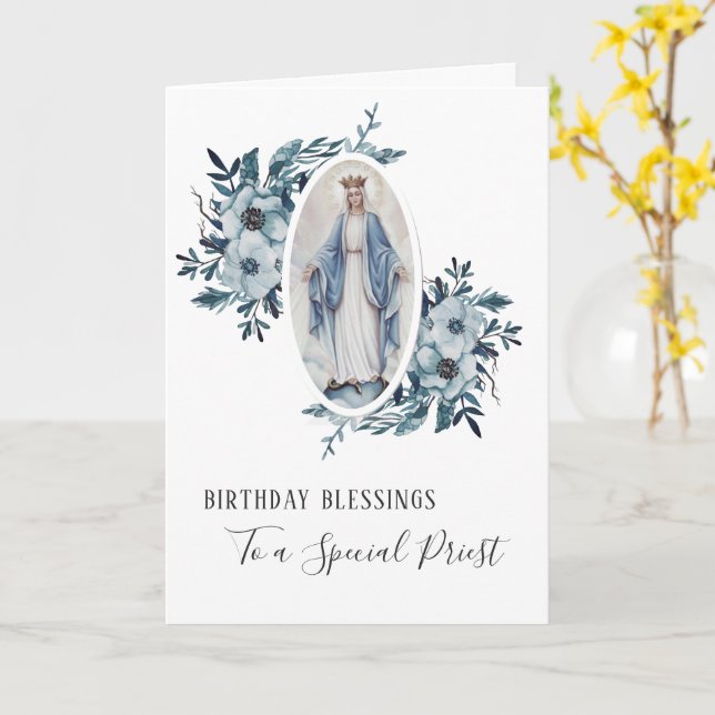 Carte De Vœux Vierge Pour Fête D’anniversaire - Gris