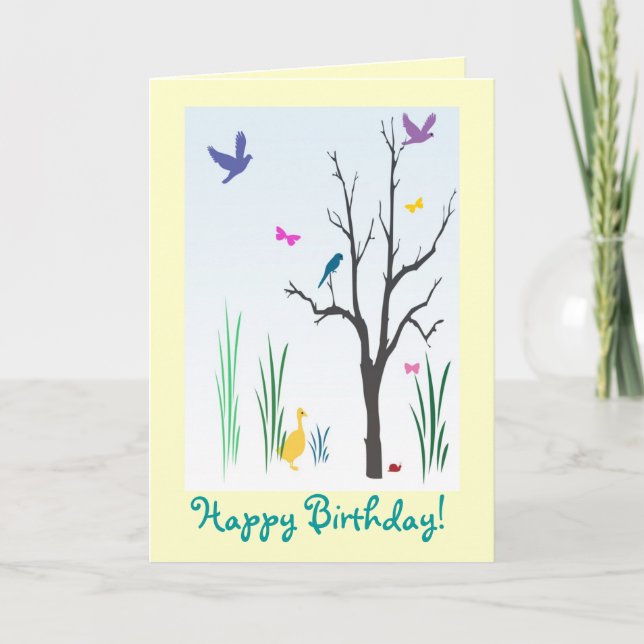 Carte Anniversaire du printemps (Devant)