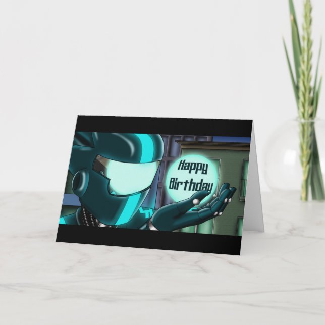 Carte Anniversaire du robot (Devant)