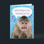 Carte Anniversaire du singe chantant<br><div class="desc">Combien de gens peuvent dire qu'ils ont eu un singe qui leur chante pour leur anniversaire ? C'est comme ça... "Joyeux anniversaire pour toi ! Vous appartenez à un zoo !" C'est un singe, à quoi pouvez-vous vous attendre ? Si vous n'aimez pas les paroles du singe, vous pouvez toujours...</div>