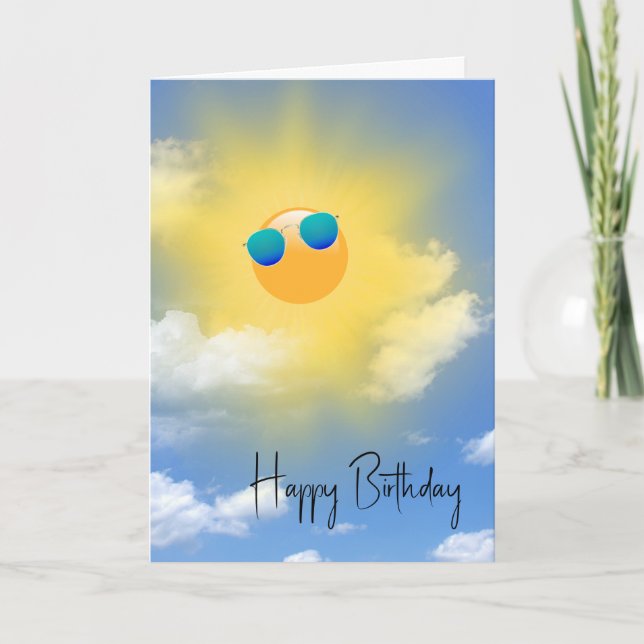 Carte Anniversaire du soleil (Devant)
