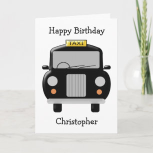 Carte Anniversaire du taxi noir