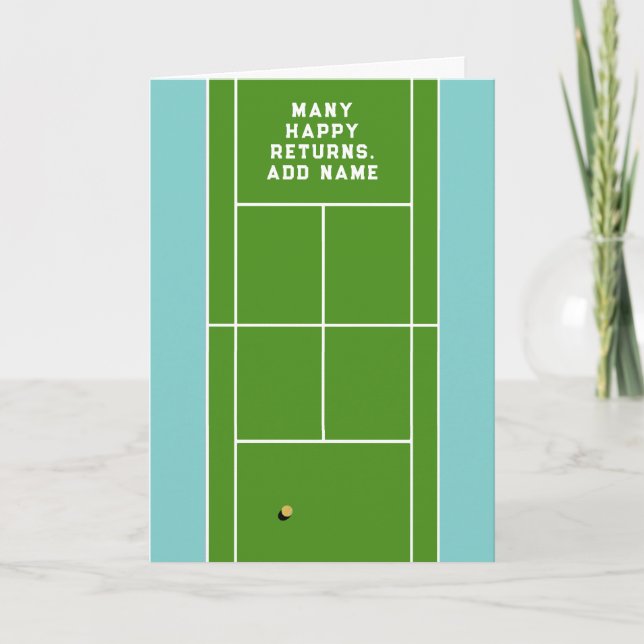 Carte Anniversaire du tennis personnalisé (Devant)