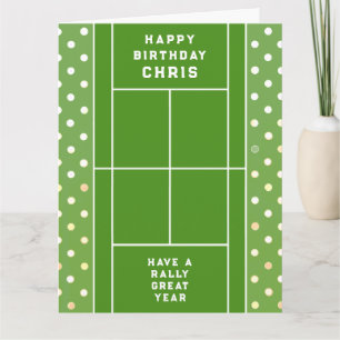 Carte Anniversaire du tennis personnalisé