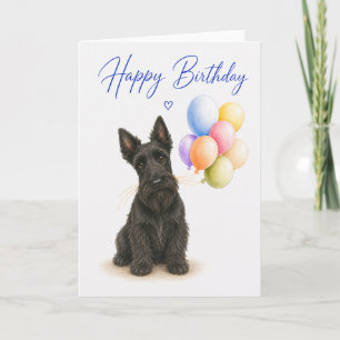 Carte Anniversaire du Terrier Écossais