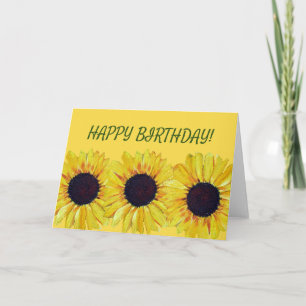 Carte Anniversaire du tournesol lumineux