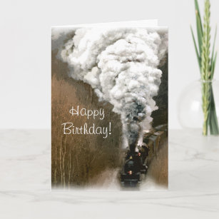 Cartes Train Vapeur D Anniversaire Zazzle Fr