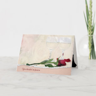 Carte Anniversaire du vin et du Rose