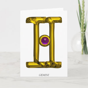 Carte Anniversaire du Zodiac GEMINI