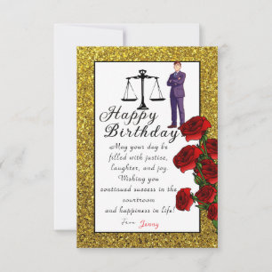 Carte anniversaire d'un avocat