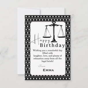 Carte Anniversaire d'un avocat