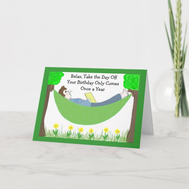 Carte Anniversaire d'un gars drôle (Devant)