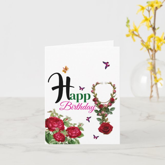 Carte Anniversaire d'un médecin  (Fleur jaune)