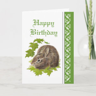 Carte Anniversaire Élégant, lapin lapin mignon