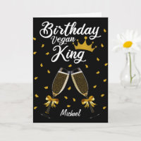 Anniversaire Élégant Végan Roi Or et Noir