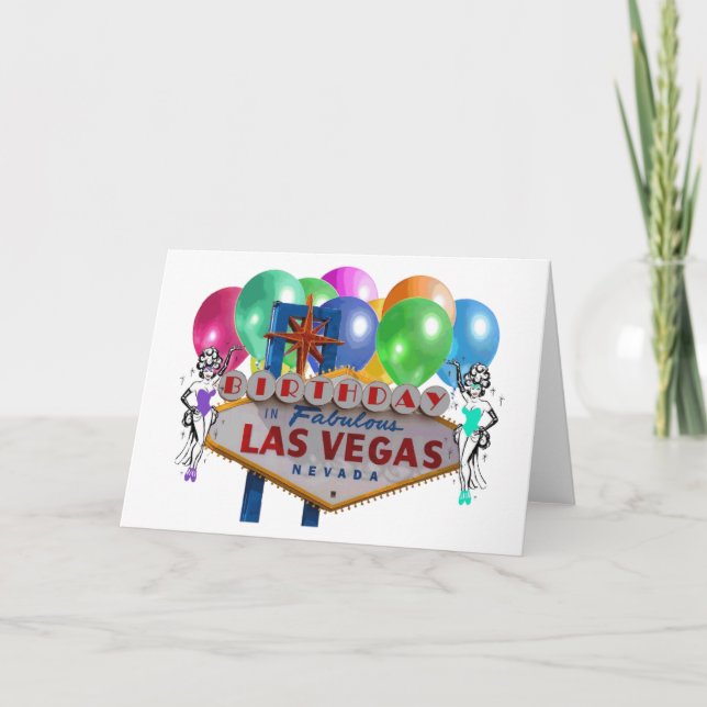 Carte Anniversaire En Fabrique Las Vegas Showgirls Card (Devant)