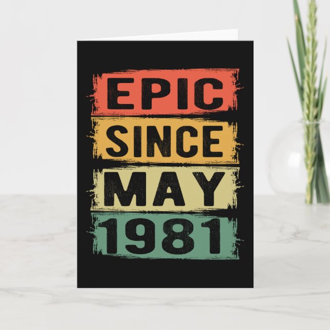 Carte Anniversaire En Mai Né En 1981 (Devant)