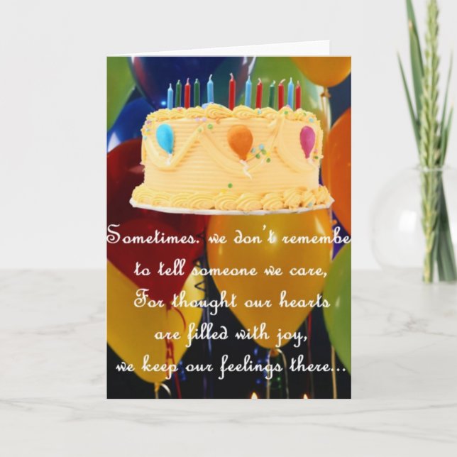 Carte Anniversaire en retard (Devant)