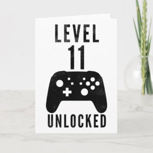 Carte Anniversaire Enfant 11 Ans Gamer Niveau 11 Débloqu