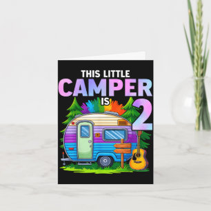 Carte Anniversaire enfants campeur 2 ans camping 2ème an