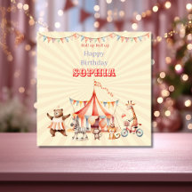 Anniversaire Enfants Cirque Rose et Rouge Mignon e