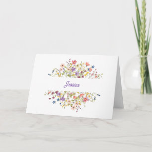 Carte Anniversaire Entouré de Fleurs sauvages délicieux