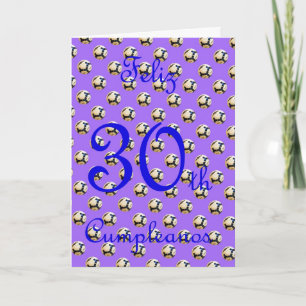 Carte Anniversaire espagnol de Feliz Cumpleaños avec du