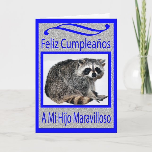 Carte anniversaire espagnol de fils (Devant)