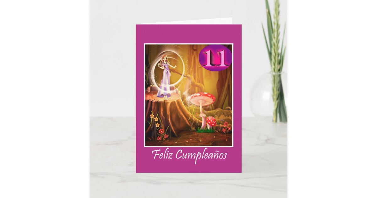 Carte Anniversaire Espagnol Pour La Fille De 11 Ans Avec Zazzle Fr