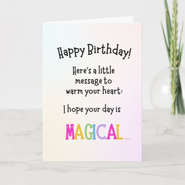 Carte Anniversaire - Farts de la licorne magique (Devant)