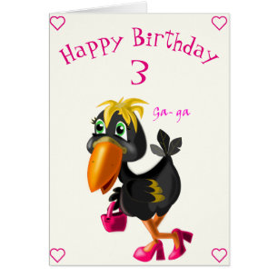 Carte Anniversaire Fashion Bird - Vos Années Age /