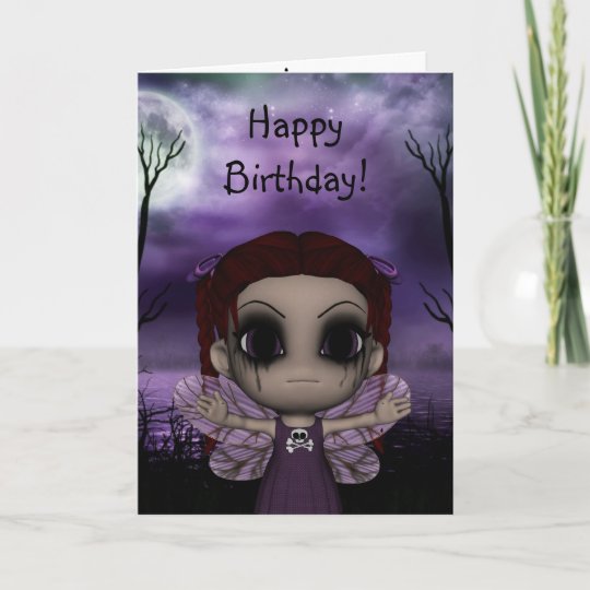 Carte Anniversaire Feerique Gothique 2 D Amusement Zazzle Fr