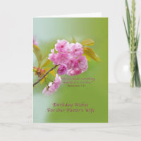 Anniversaire, Femme du pasteur, Fleurs de cerisier