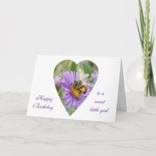 Carte Anniversaire Fille abeille à miel à l'automne Aste