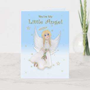 Carte Anniversaire, Fille, MON Petit Ange, Ange Blonde