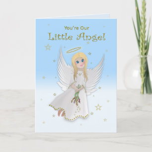 Carte Anniversaire, Fille, Notre Petit Ange, Ange Blonde