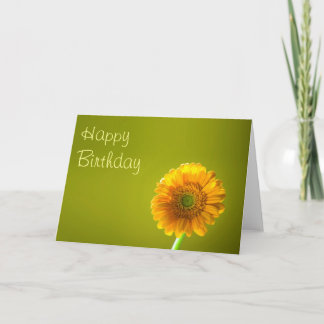 Carte Anniversaire - Fleur Gerbera Jaune Daisy