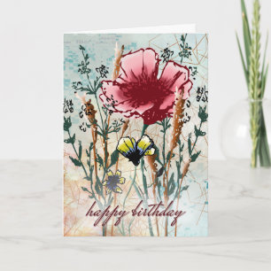Carte Anniversaire Fleur Sauvage Multimédia