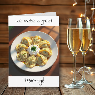Carte Anniversaire Flirty Pierogi Pun