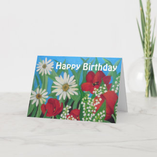 Carte Anniversaire Floral