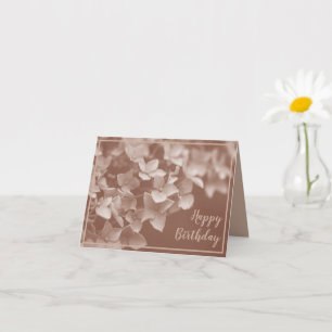 Carte Anniversaire Floral Mocha Mousse