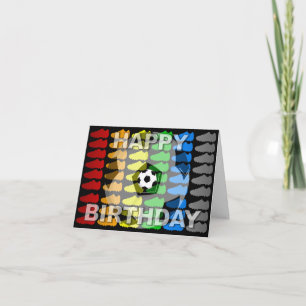 Carte Anniversaire Football Chaussure Noir