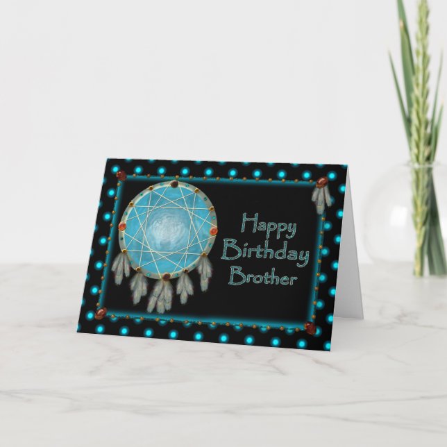 CARTE ANNIVERSAIRE - FRÈRE - DREAMCATCHER (Devant)