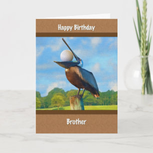 Carte Anniversaire, frère, golf