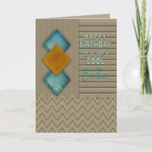Carte Anniversaire, Frère, Motif moderne de texture