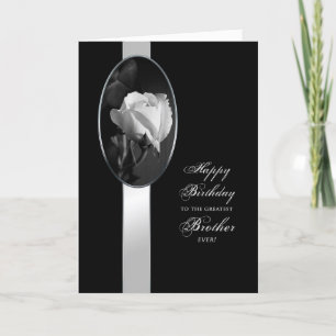 CARTE ANNIVERSAIRE - FRÈRE - ROSE ÉLÉGANT