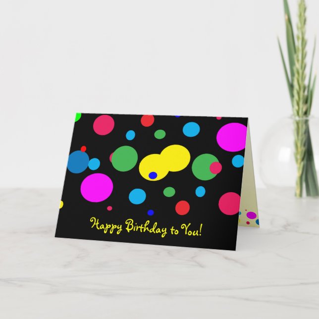 Carte Anniversaire gai de cercles de couleur (Devant)